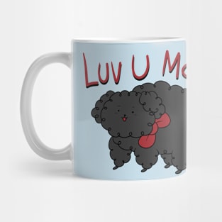 Love You Mom - Fluffy Black Dog Mug